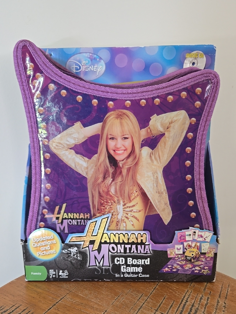 Disney Hannah Montana CD Board Game In A Guitar Case Sealed